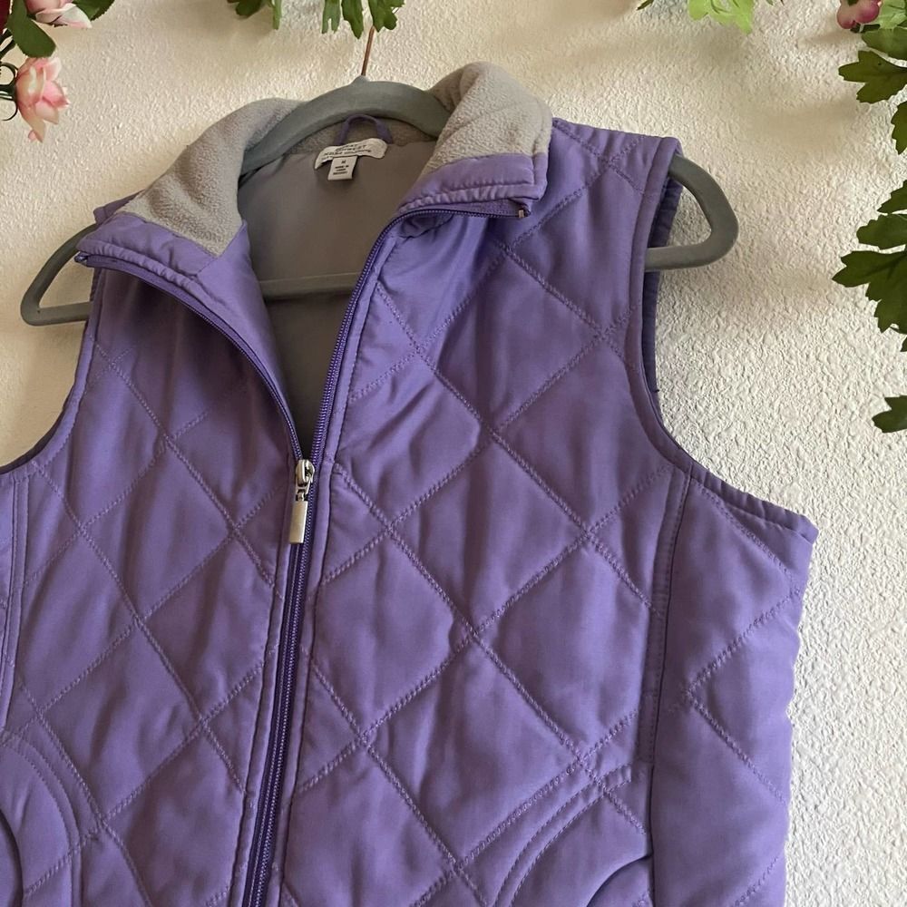Great Northwest Clothing Company Women's Purple Winter Quilted Puffer Vest Med